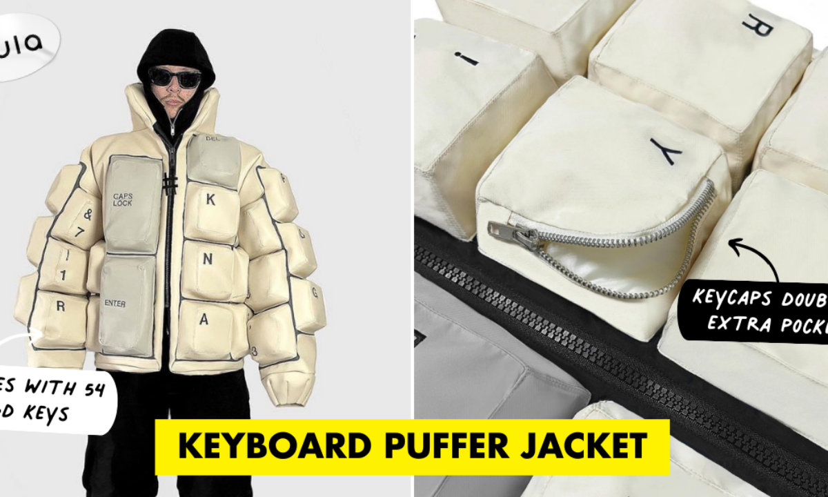 This Keyboard Puffer Jacket Comes With Designs Of Key Caps
