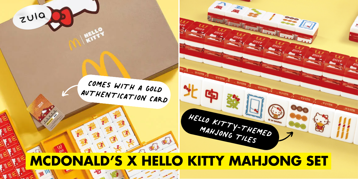 This McDonald’s x Hello Kitty Mahjong Set Features Tiles With Red Ribbon Motifs For Upcoming CNY Gatherings