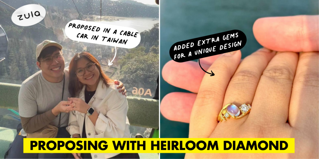 Proposing With Heirloom Diamond