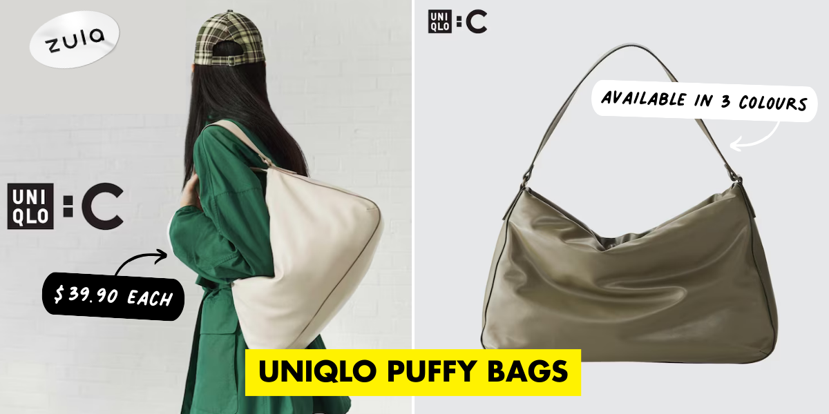 UNIQLO Is Releasing Faux Leather Puffy Bags In 3 Chic Colours To Level Up Your Fashion Game
