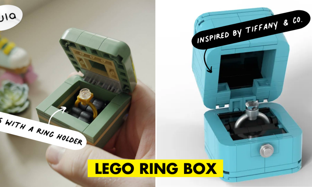 This Lego Ring Box Comes With Custom Holder For The Ring