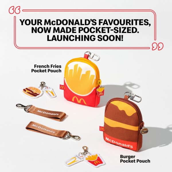 Mcdonalds Zipper pouch Bag white New sealed Document/accessory case