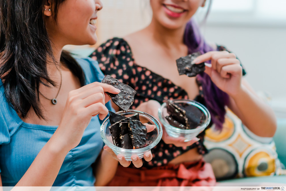 eating chocolates to boost mood during period