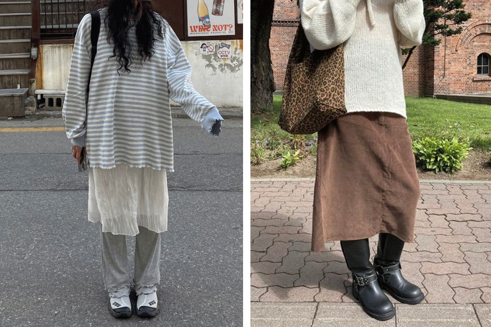 midi skirts over pants