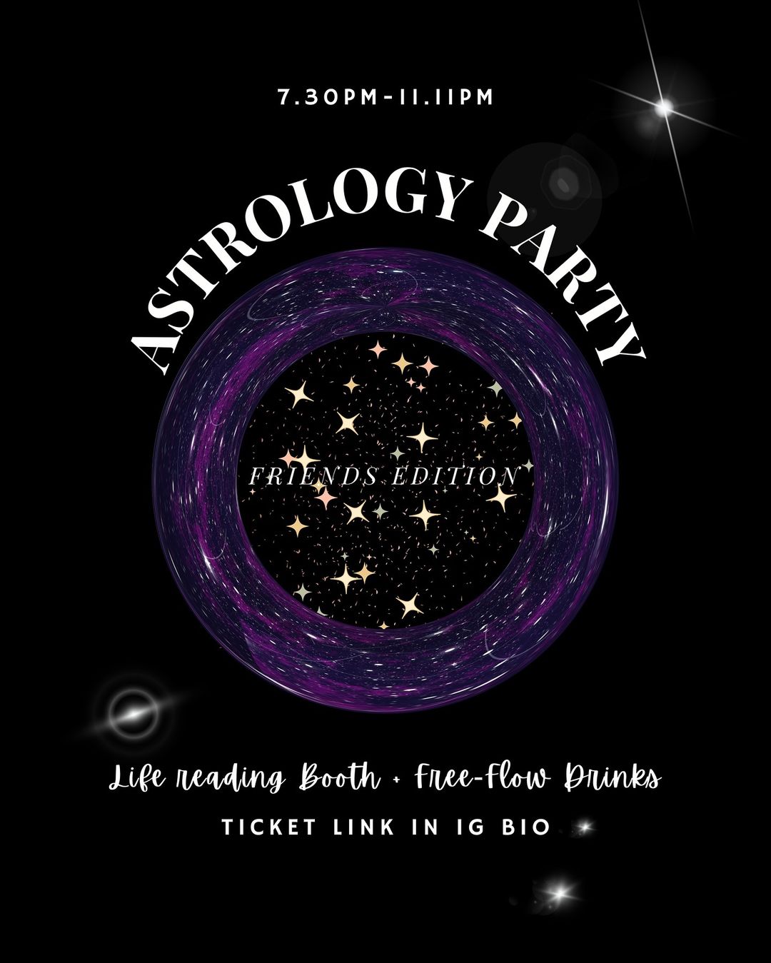 numerology dating party event poster