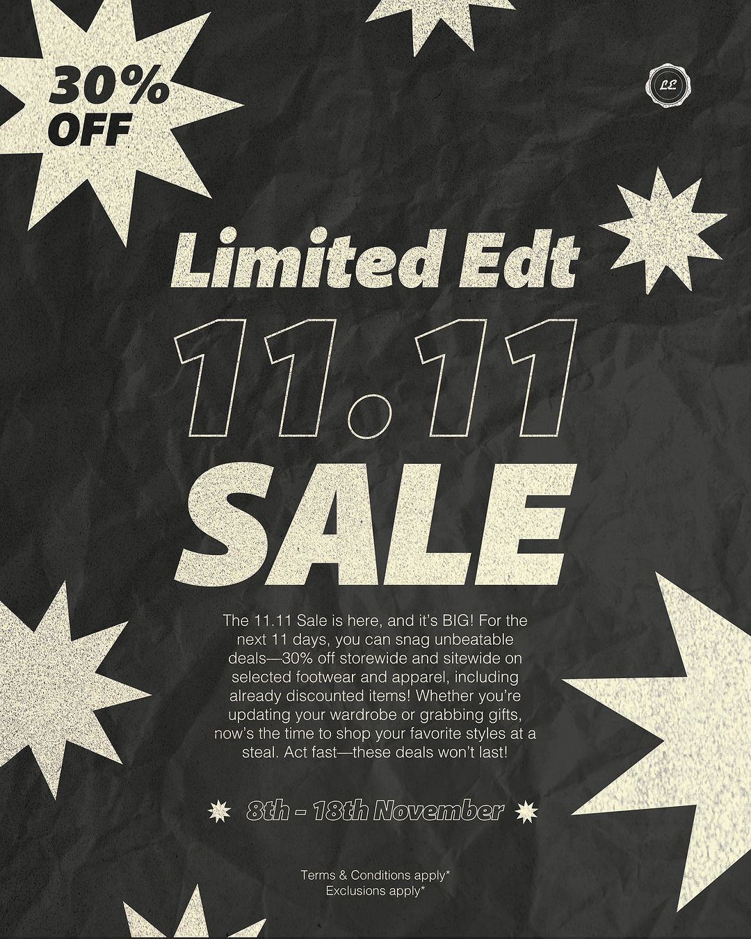 limited edt 11.11 sale