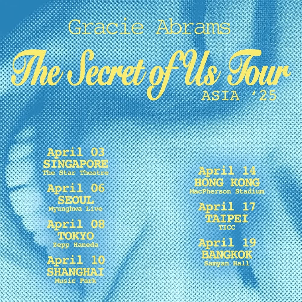 gracie abrams tour poster