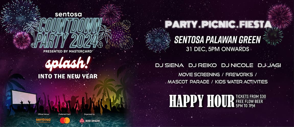 nye parties - sentosa countdown 