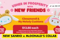 mcdonalds cinnamoroll and my melody cushion