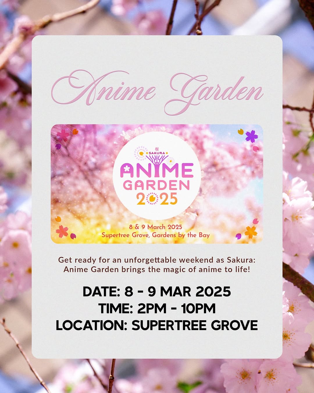 Things To Do In March Anime Garden