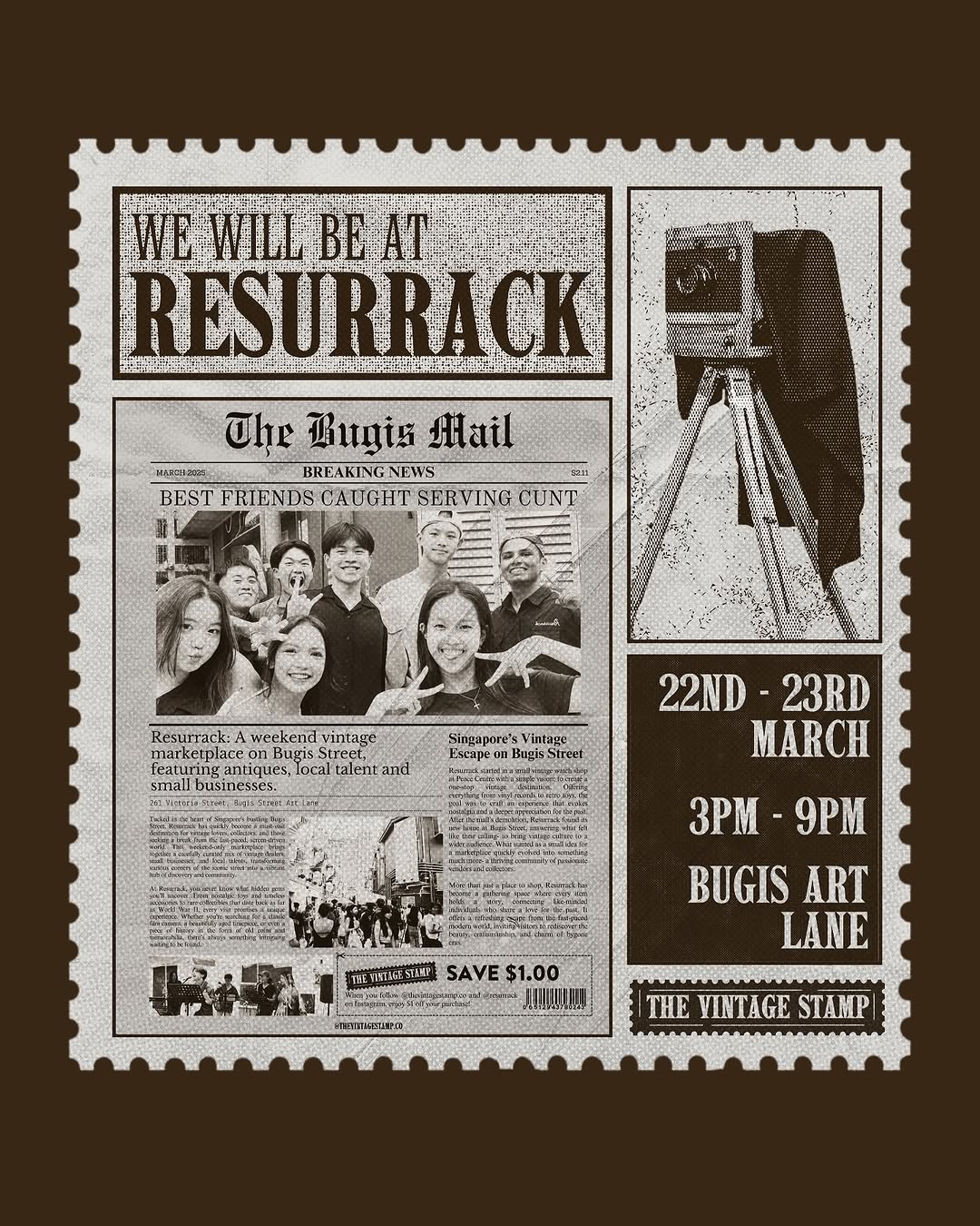 Newspaper Photobooth The Vintage Stamp
